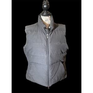 Eddie Bauer Womens Charcoal Gray Puffer Vest Down Insulated Quilted